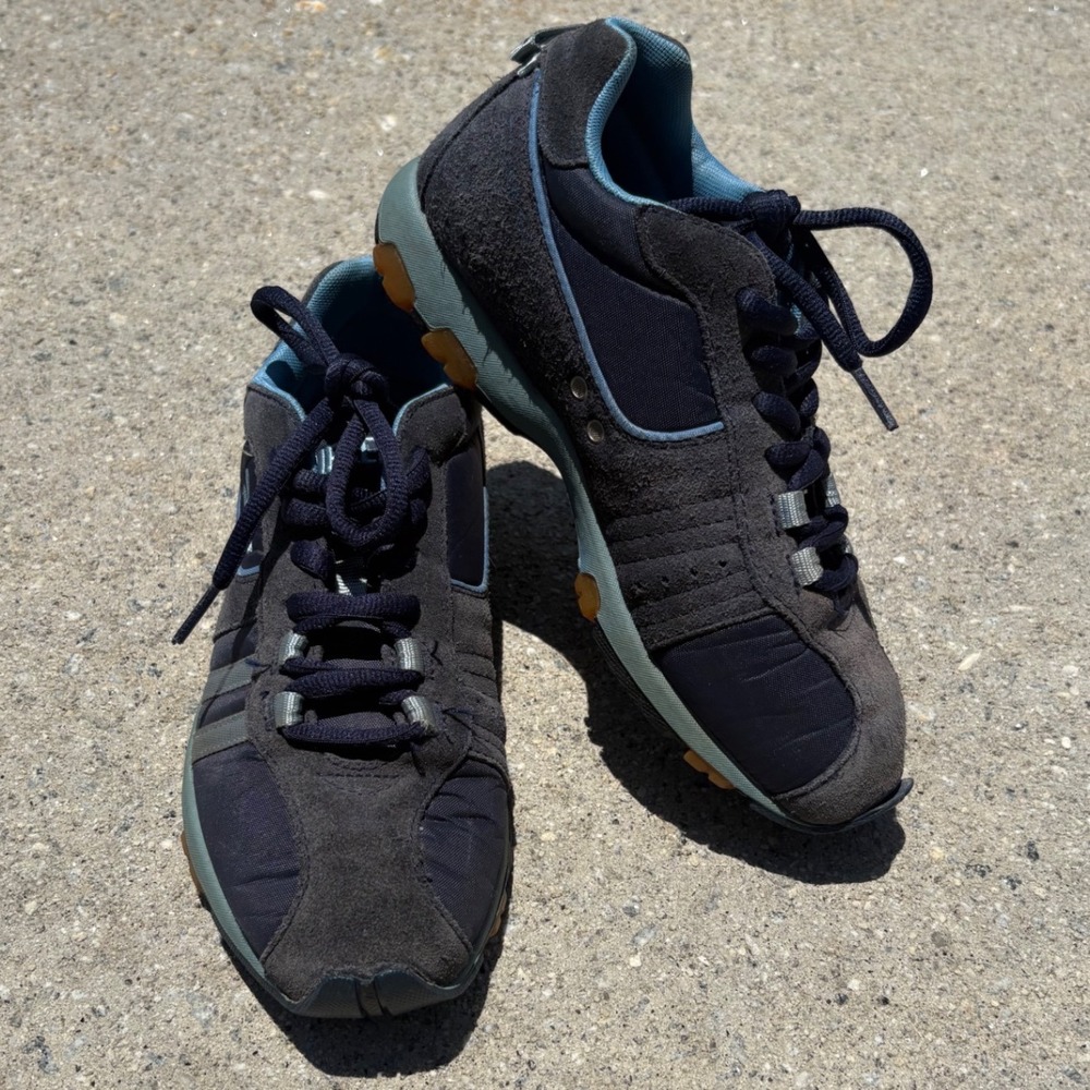 Diesel Psyke Mens Sneakers Navy Grey Suede Tech Low Top Shoes 16098.04 US 7.5